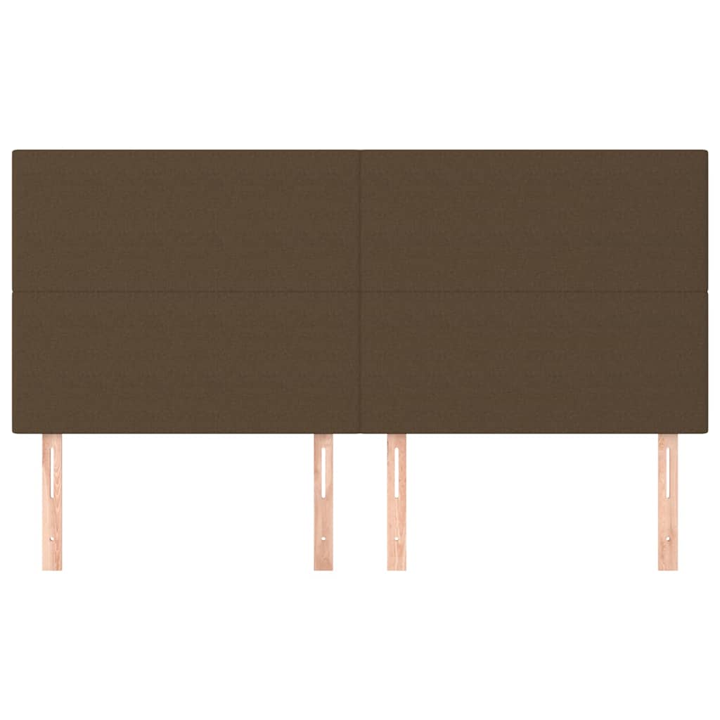 vidaXL Hoofdbord donkerbruin 180x5x118/128 cm stof bruin, foto 2