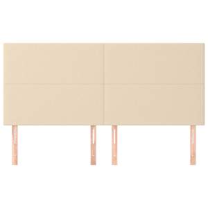 Čelo postele krémové 180x5x118/128 cm látkové - obrázek 3