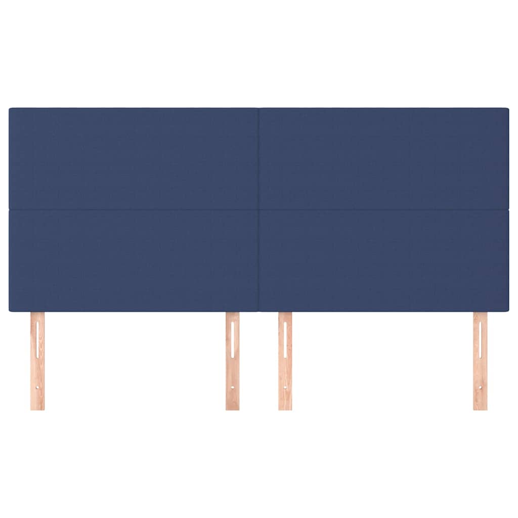 vidaXL Hoofdbord blauw 180x5x118/128 cm stof, foto 2