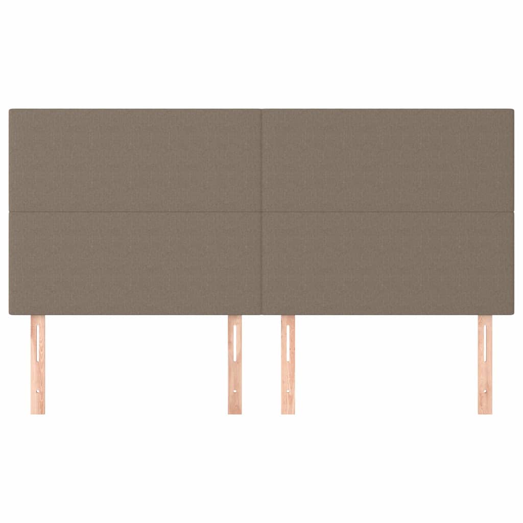 vidaXL Hoofdbord taupe 200x5x118/128 cm Stof, foto 2
