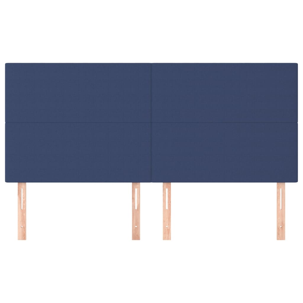 Thumbnail - vidaXL Kopfteil Blau 200 x 5 x 118/128 cm Stoff