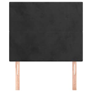 Čelo postele černé 80x5x118/128 cm sametové - obrázek 3