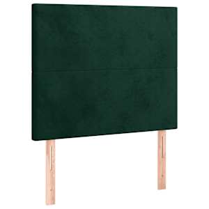 Čelo postele tmavě zelené 80x5x118/128 cm sametové - obrázek 2