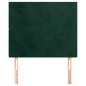 Čelo postele tmavě zelené 80x5x118/128 cm sametové - obrázek 3