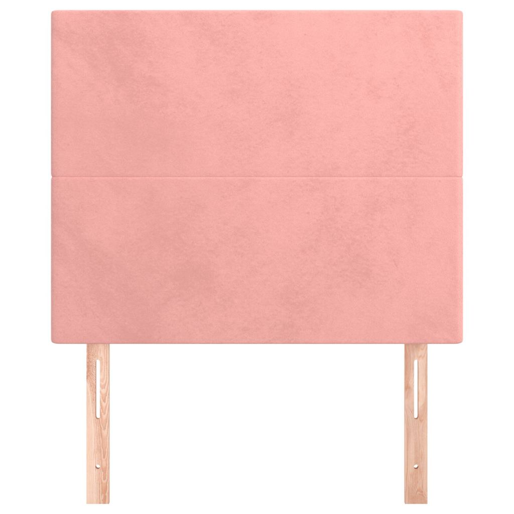 vidaXL Hoofdbord roze 80x5x118/128 cm fluweel, foto 2