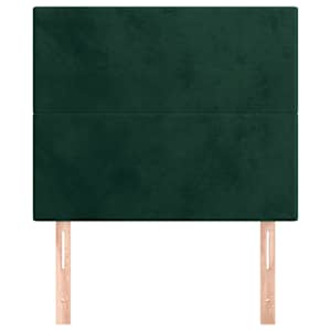 Čelo postele tmavě zelené 90x5x118/128 cm sametové - obrázek 3