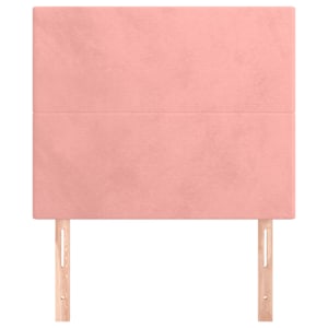 Čelo postele růžové 90x5x118/128 cm sametové - obrázek 3