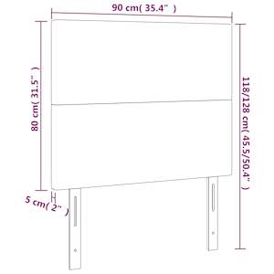 Čelo postele růžové 90x5x118/128 cm sametové - obrázek 8