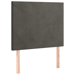 Čelo postele tmavě šedé 100x5x118/128 cm sametové - obrázek 2