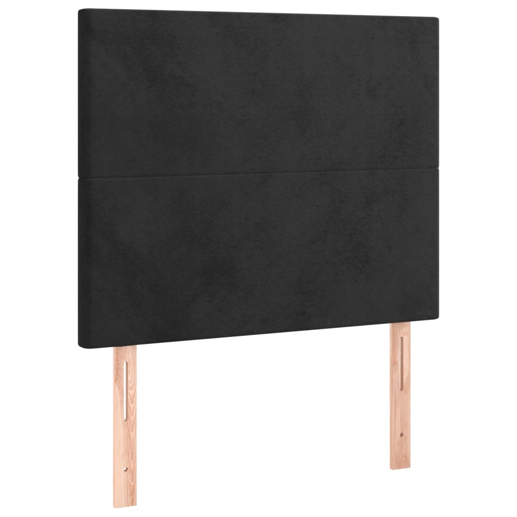 vidaXL Čelo postele 2 ks černé 100x5x78/88 cm samet