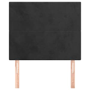 Čelo postele černé 100x5x118/128 cm sametové - obrázek 3