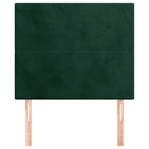 Čelo postele tmavě zelené 100x5x118/128 cm sametové - obrázek 3