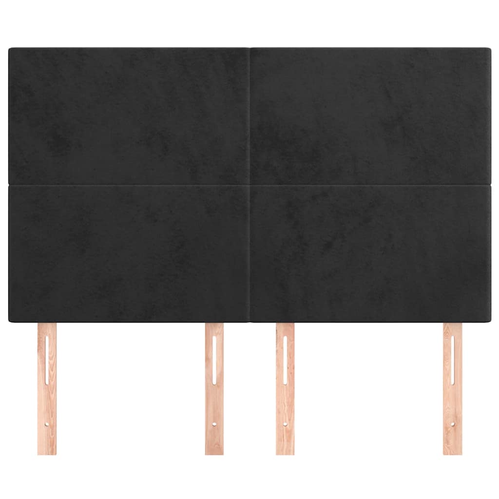 vidaXL Hoofdbord zwart 144x5x118/128 cm fluweel, foto 2