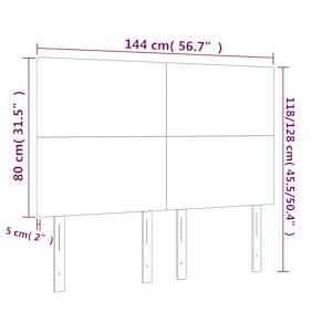 Čelo postele tmavě zelené 144x5x118/128 cm sametové - obrázek 8