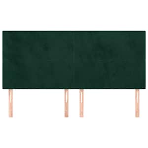 Čelo postele tmavě zelené 180x5x118/128 cm sametové - obrázek 3