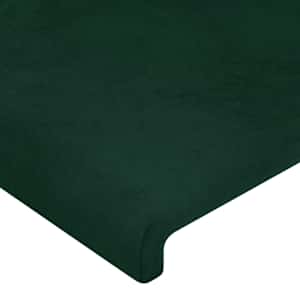 Čelo postele tmavě zelené 200x5x118/128 cm sametové - obrázek 4