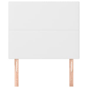 Čelo postele bílé 80x5x118/128 cm umělá kůže - obrázek 3