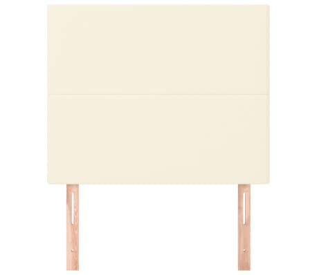 vidaXL T&ecirc;te de lit Cr&egrave;me 80x5x118/128 cm Similicuir