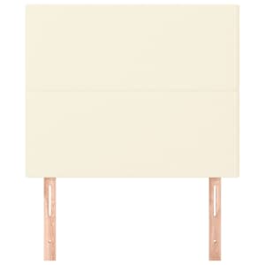 vidaXL T&ecirc;te de lit Cr&egrave;me 80x5x118/128 cm Similicuir