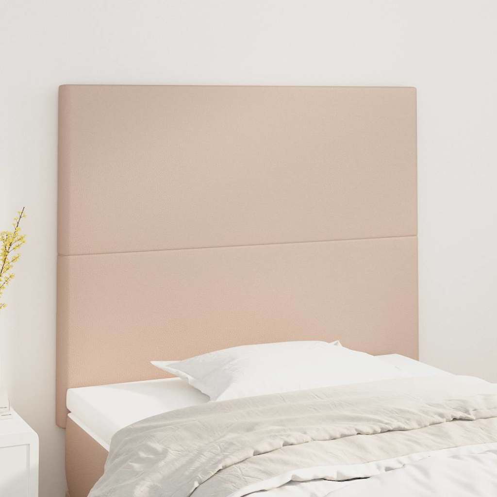 vidaXL Kopfteil Cappuccino 80x5x118/128 cm Kunstleder