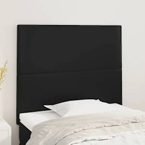 Čelo postele černé 90x5x118/128 cm umělá kůže - obrázek 1