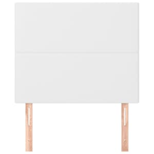 Čelo postele bílé 90x5x118/128 cm umělá kůže - obrázek 3
