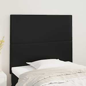 Čelo postele černé 100x5x118/128 cm umělá kůže - obrázek 1
