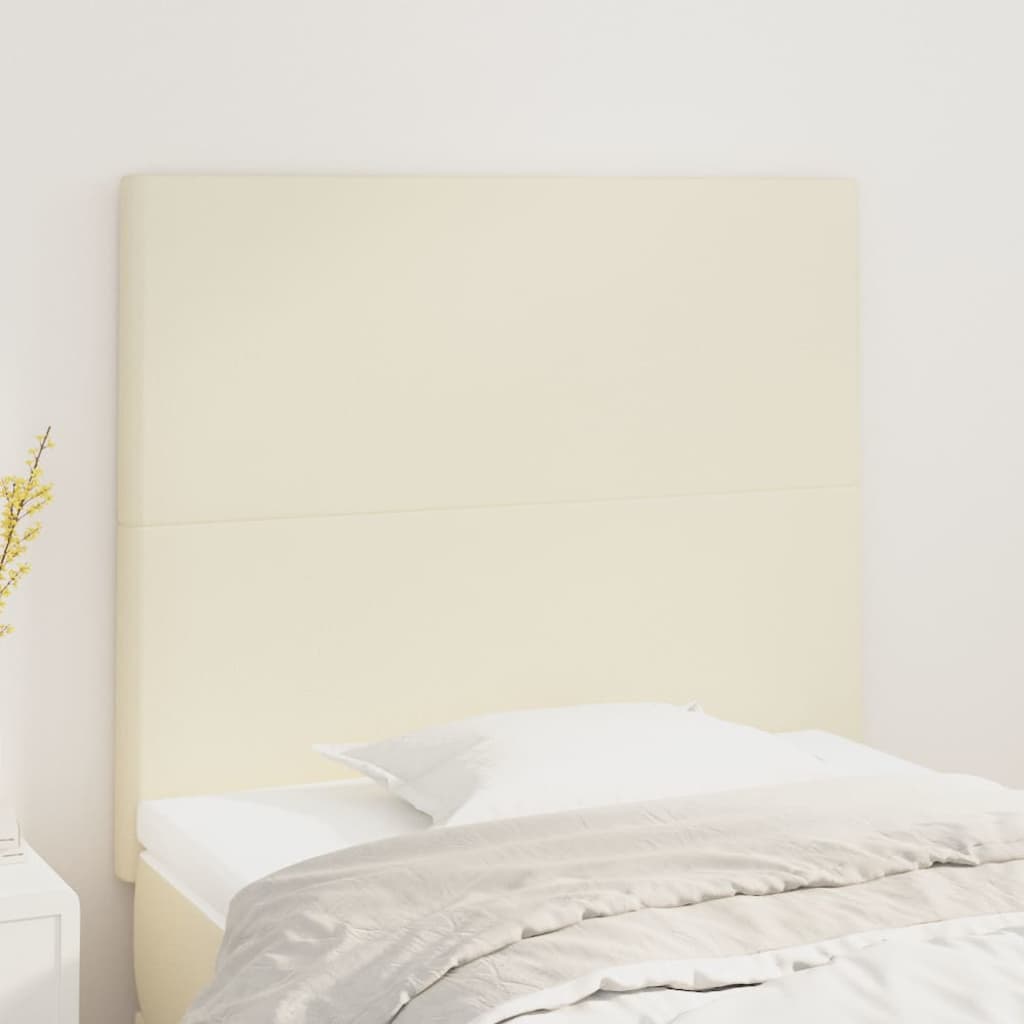 vidaXL Tăblii de pat, 2 buc, crem, 100x5x78/88 cm, piele ecologică
