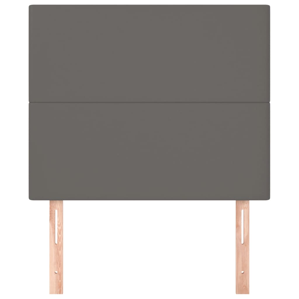 Thumbnail - vidaXL Kopfteil Grau 100x5x118/128 cm Kunstleder