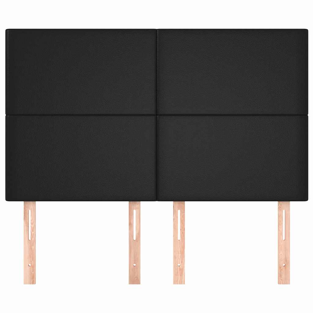 vidaXL Hoofdbord zwart 144x5x118/128 cm kunstleer, foto 2