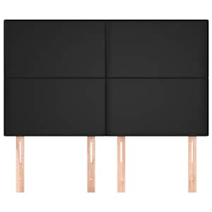 Čelo postele černé 144x5x118/128 cm umělá kůže - obrázek 3