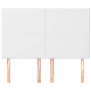Čelo postele bílé 144x5x118/128 cm umělá kůže - obrázek 3