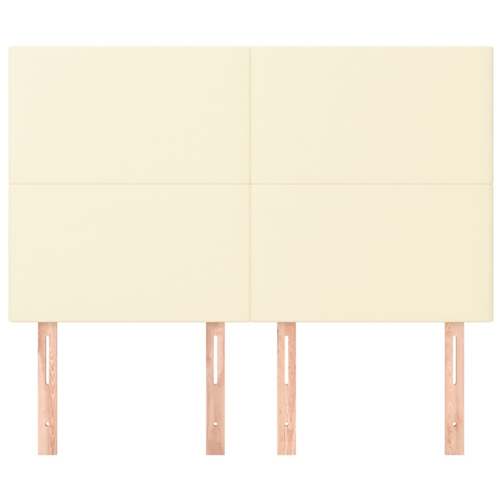 Thumbnail - vidaXL Kopfteil Creme 144x5x118/128 cm Kunstleder