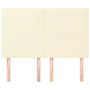 Čelo postele krémové 144x5x118/128 cm umělá kůže - obrázek 3