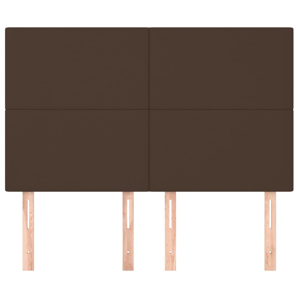 vidaXL Têtes de lit 4 pcs Marron 72x5x78/88 cm Similicuir