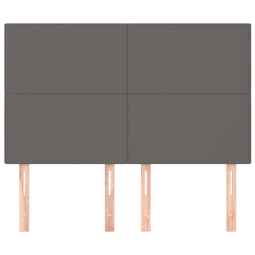 vidaXL Hoofdbord grijs 144x5x118/128 cm kunstleer, foto 2