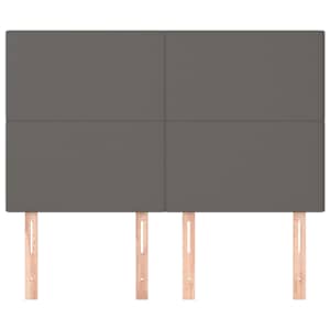 Čelo postele šedé 144x5x118/128 cm umělá kůže - obrázek 3
