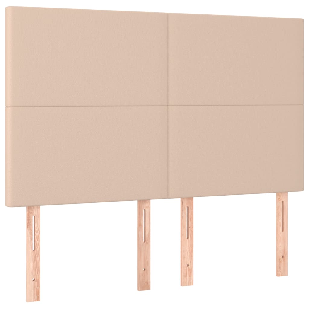 vidaXL Čela postele 4 ks cappuccino 72 x 5 x 78/88 cm umělá kůže