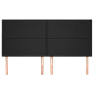 Čelo postele černé 160x5x118/128 cm umělá kůže - obrázek 3