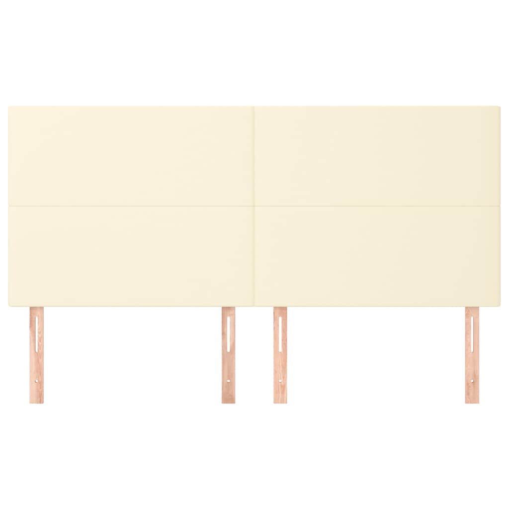 vidaXL Hoofdbord crème 160x5x118/128 cm kunstleer, foto 2