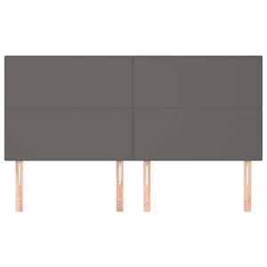 Čelo postele šedé 160x5x118/128 cm umělá kůže - obrázek 3