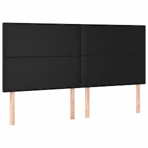 vidaXL peatsiplaat, must, 180 x 5 x 118/128 cm, kunstnahk