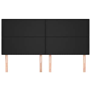Čelo postele černé 180x5x118/128 cm umělá kůže - obrázek 3