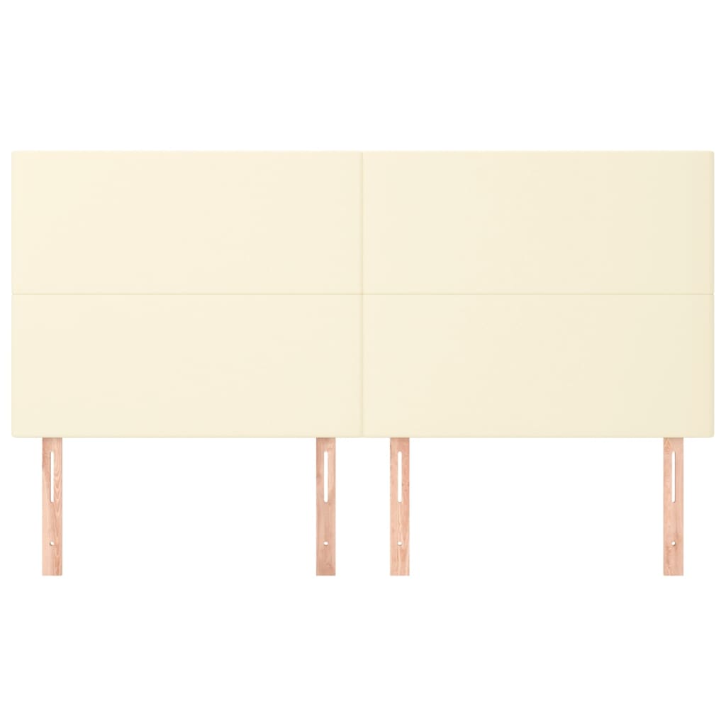 Thumbnail - vidaXL Kopfteil Creme 180x5x118/128 cm Kunstleder