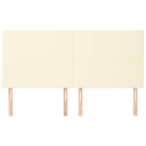 Čelo postele krémové 180x5x118/128 cm umělá kůže - obrázek 3
