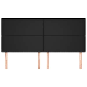 Čelo postele černé 200 x 5 x 118/128 cm umělá kůže - obrázek 3