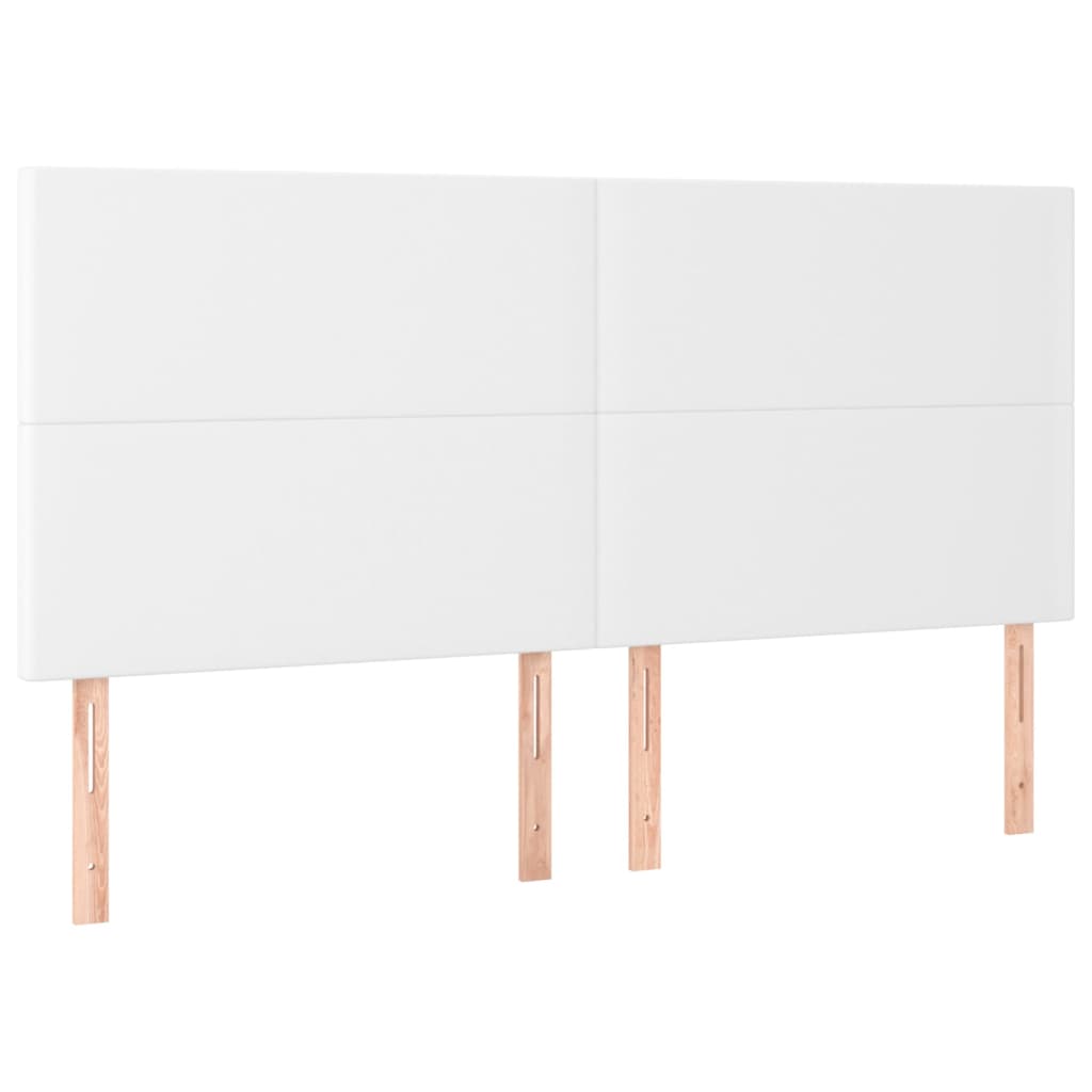 vidaXL Čelo postele 4 ks bílé 100x5x78/88 cm umělá kůže