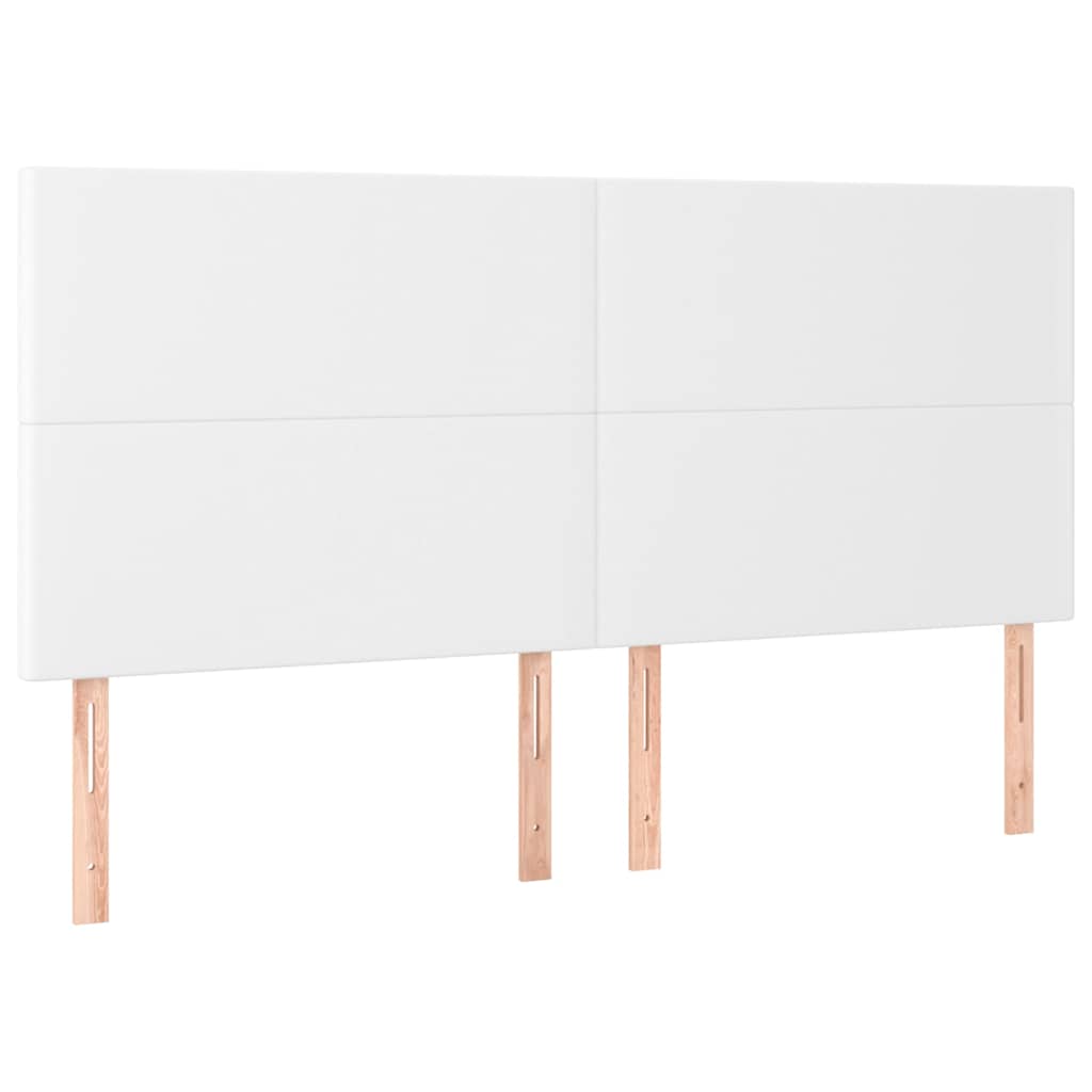 vidaXL Čelo postele bílé 200 x 5 x 118/128 cm umělá kůže