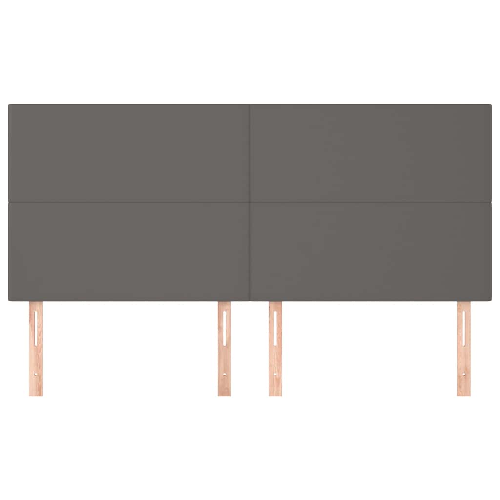 vidaXL Hoofdbord grijs 200x5x118/128 cm kunstleer, foto 2