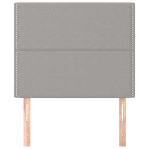 vidaXL galvgalis, gaiši pelēks, 80x5x118/128 cm, audums